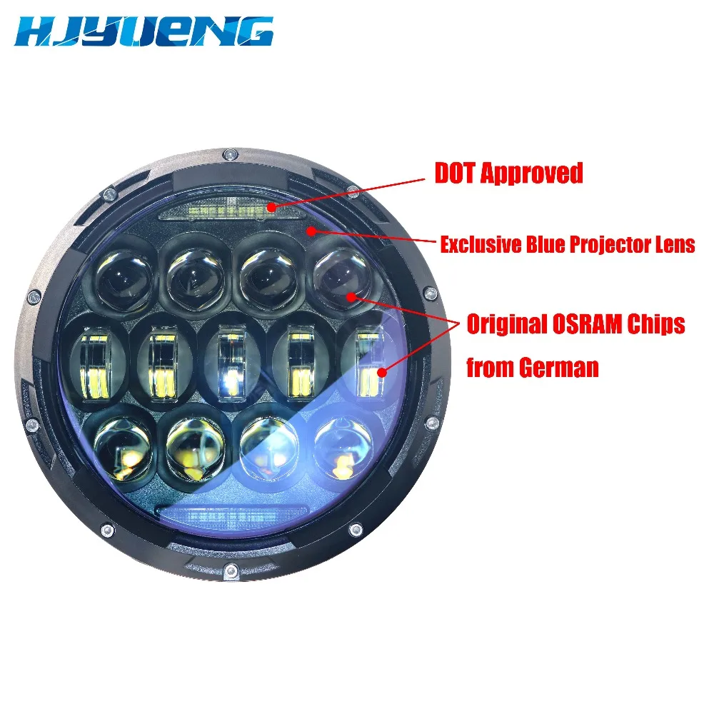 Hjyueng 135 Вт Синий объектив проектора яркие 7 дюймов для Лада Нива 4x4urban LED Фары