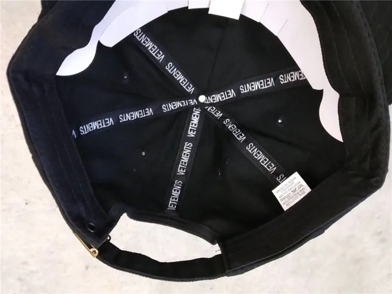 Мужские и женские хлопковые бейсболки Vetements черные для скейтборда 2019|Мужские