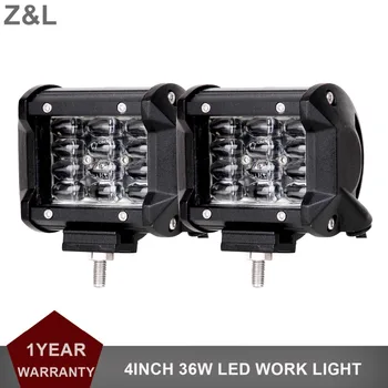 

4INCH 36W LED Work Light Offroad Driving Fog Lamp 12V 24V Car Motorcycle SUV ATV 4WD 4X4 Wagon Outdoor Camping Driving Headlight