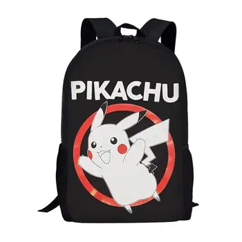 

Fashion Kids Anime Pokemon School Bags For Boys Girls Cute Pikachu Squirtle Jigglypuff Togepi Meowth Face Print Backpack Bagpack