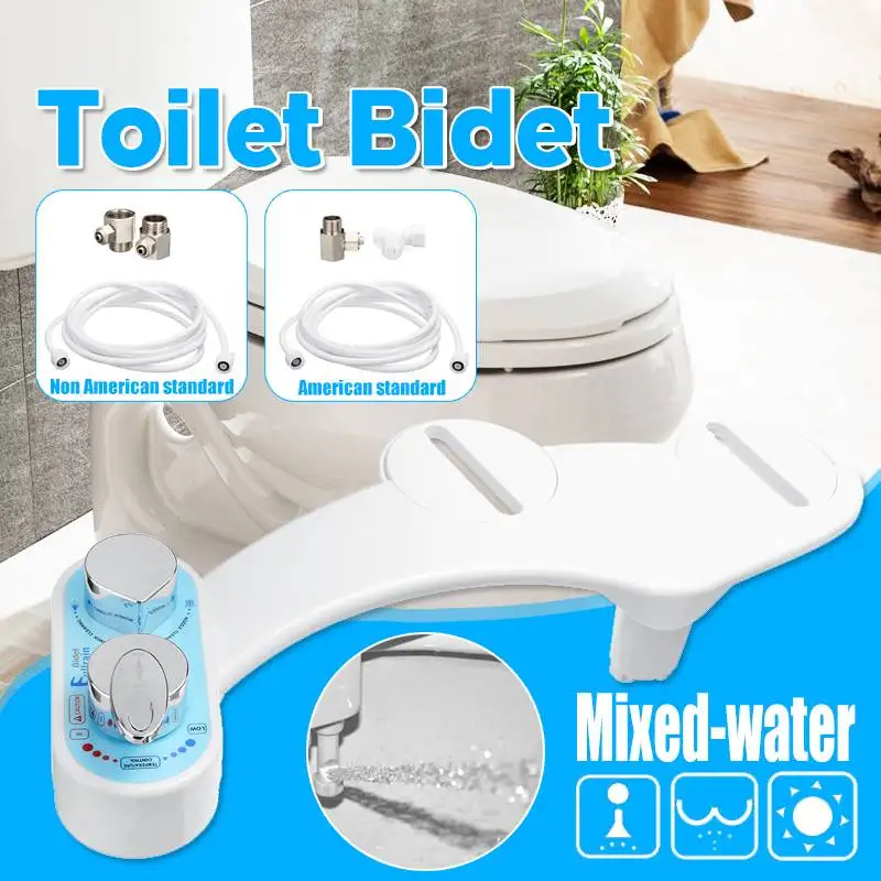 

Xueqin Non-Electric Bidet Attachment Toilet Bidet Seat Self-Cleaning Nozzle Mixed-Water Bidet Sprayer Mechanical Shattaf Washing