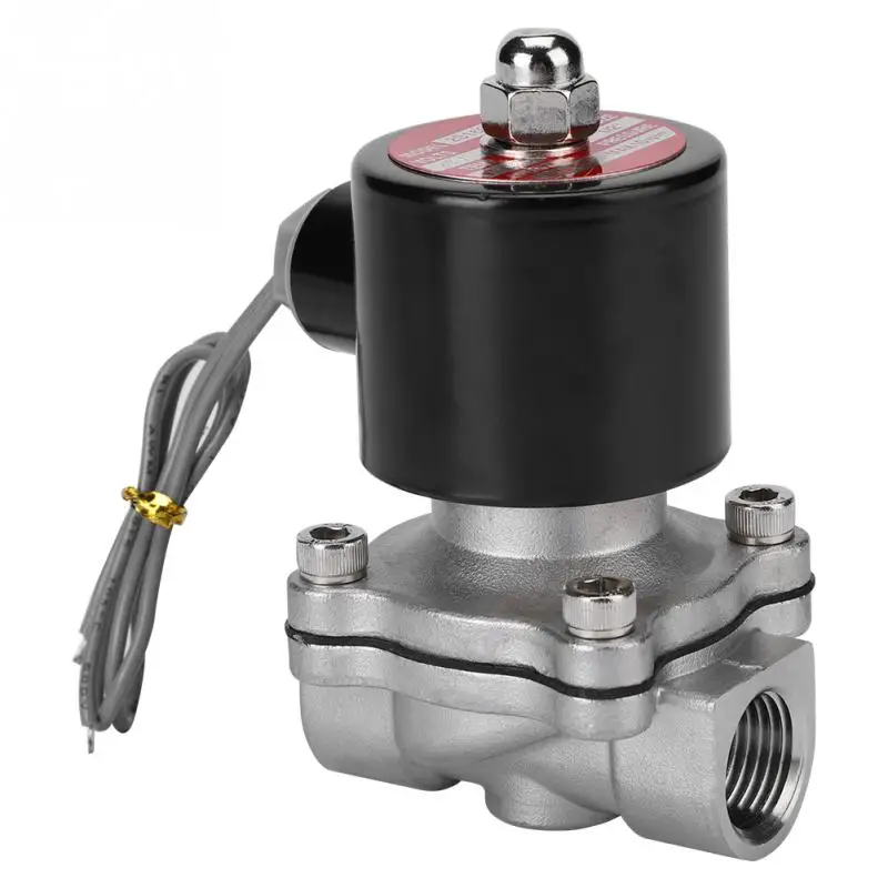 24V G12 нержавеющая сталь 304 нормально Электрический Соленоидный клапан 2 положения 2 способ
