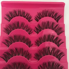 5 пар Мягкие ручной работы натуральные долговечные накладные ресницы для женщин Красота Толстые Поддельные Накладные ресницы Инструменты для наращивания