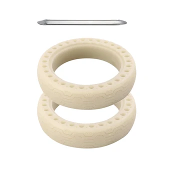 

2Pcs 8.5-Inch Fluorescent Honeycomb Rubber Solid Tire Tubeless 1 Piece 8 1/2 For Millet M365 Electric Scooter Solid Tire Blue