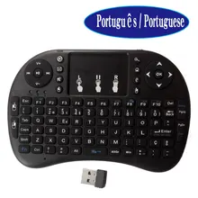 Португальский ключ i8 стандартная Мини Клавиатура Тачпад 2,4 ГГц небесные мыши беспроводной пульт дистанционного управления воздушная мышь для android tv box Мини ПК