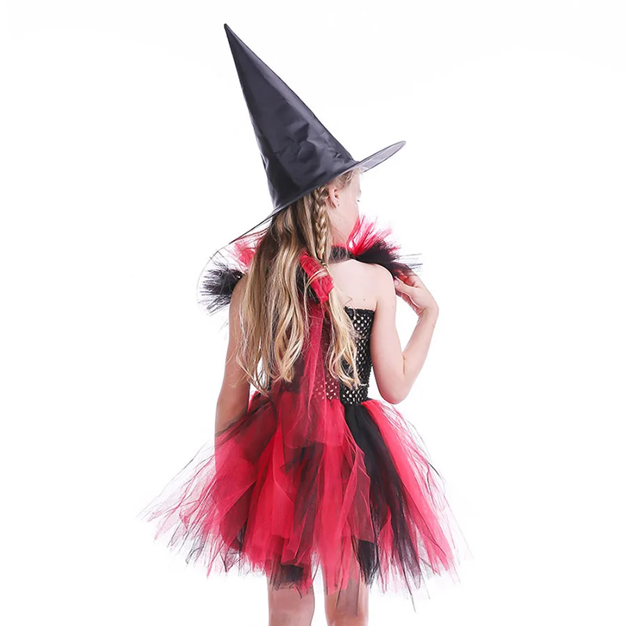 Halloween Christmas TUTU Dress Girls Clothing TUTU Princess Photo Prop with Witch Hat Kids (9)
