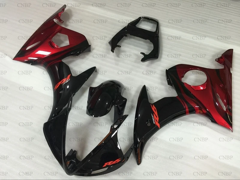 

YZFR6 2004 Fairings YZF R6 2003 - 2005 Black Red Motorcycle Fairing YZF R6 03 04 Abs Fairing