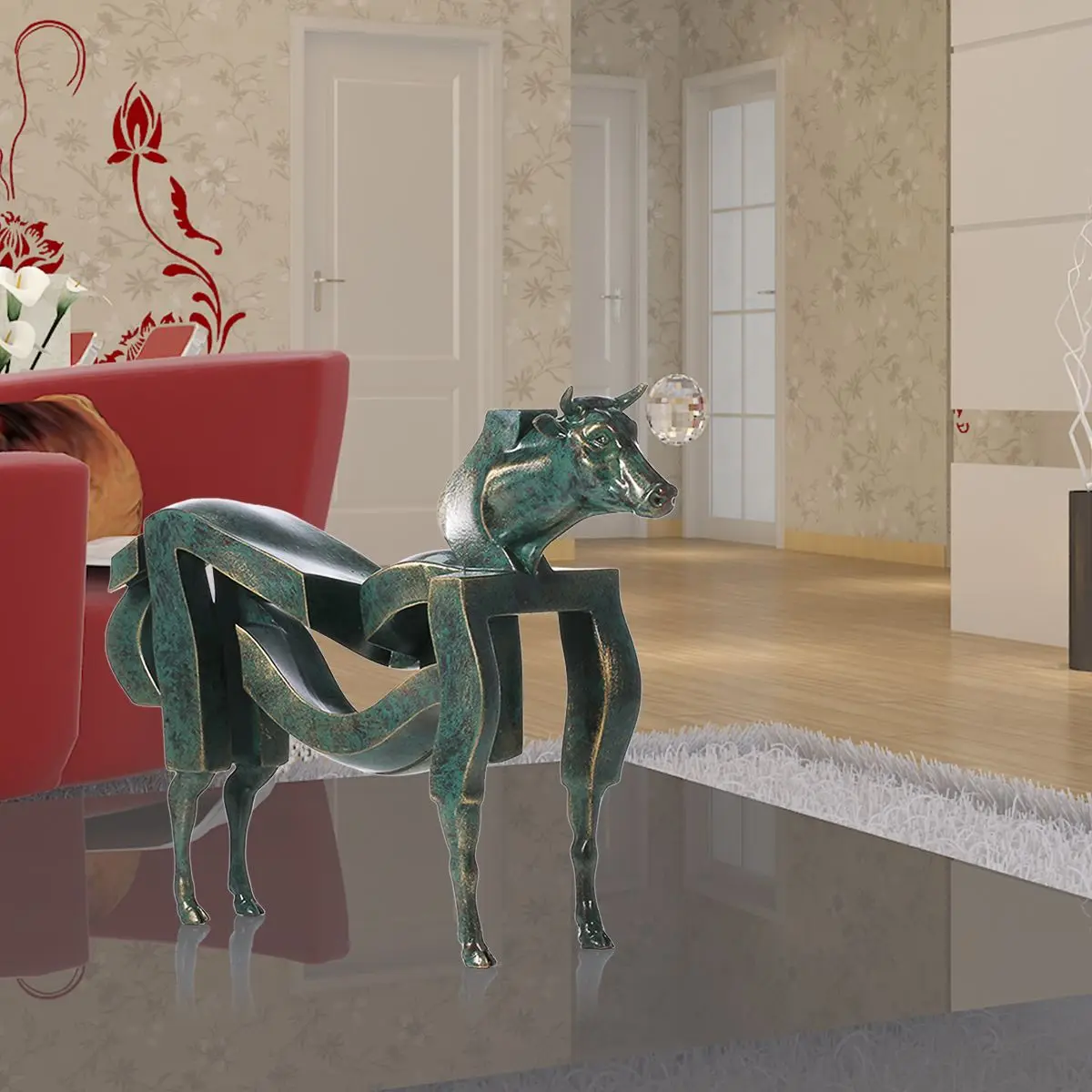Абстракционизма скот смолы скульптура 3D моделирование первоначально