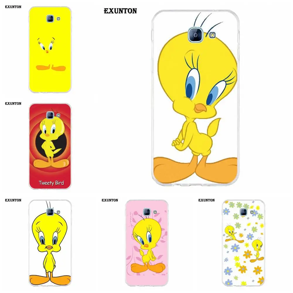 

Exunton Looney Tunes Tweety Bird For Galaxy Alpha Core Prime Note 2 3 4 5 S3 S4 S5 S6 S7 S8 mini edge Plus Soft Cell Cover Case
