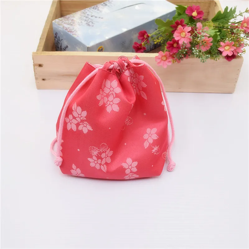 Женское японское кимоно Yukata ручная сумка с цветочным рисунком ведро на шнурке