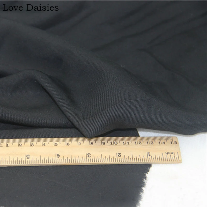 Тенсел черный оливковый зеленый гладкий хороший драп ткани ткань для DIY весна ветровка верхняя одежда брюки Текстиль
