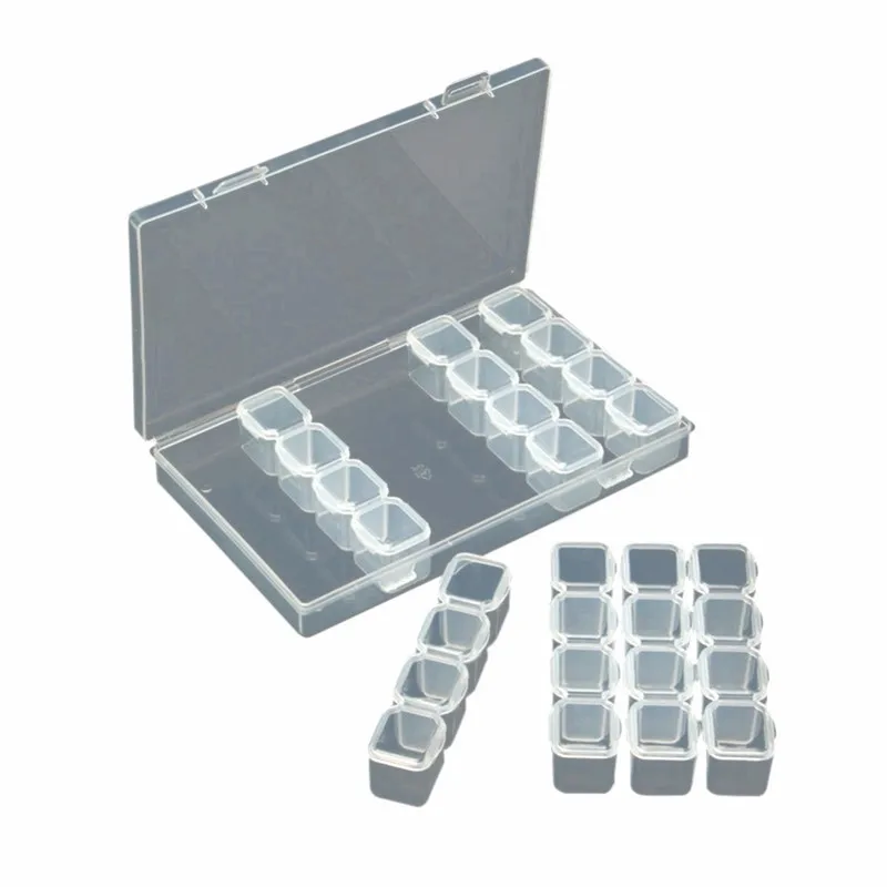 

LASPERAL Creative 28 Grid Large Capacity Medicine Diamond Painting Accessory Boxes Diamond Embroidery Box Jewelry Box