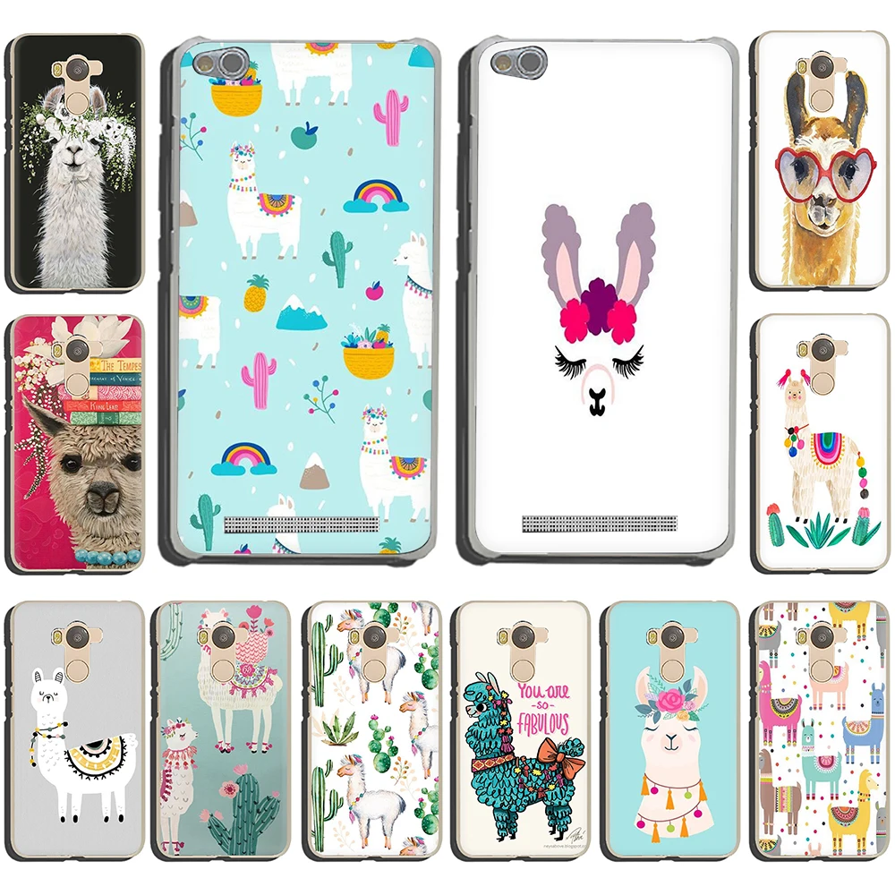 

Cute Llama Alpaca Animals Cartoon Hard Phone Cover Case for Redmi 5 6 A 5Plus K20 Pro S2 7 Go Note 4 4X 5 6 7 8 Pro