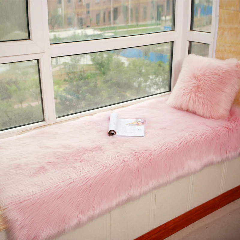 

2019 new Imitation carpet Mats living room Thickened washed non-slip table blanket Bedroom Silky Faux fur Plush Floor Rugs DT-02