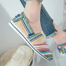 Г., женская модная обувь на плоской подошве полосатые эспадрильи, Женская парусиновая обувь Лоферы для девочек, эспадрильи, женская обувь на плоской подошве