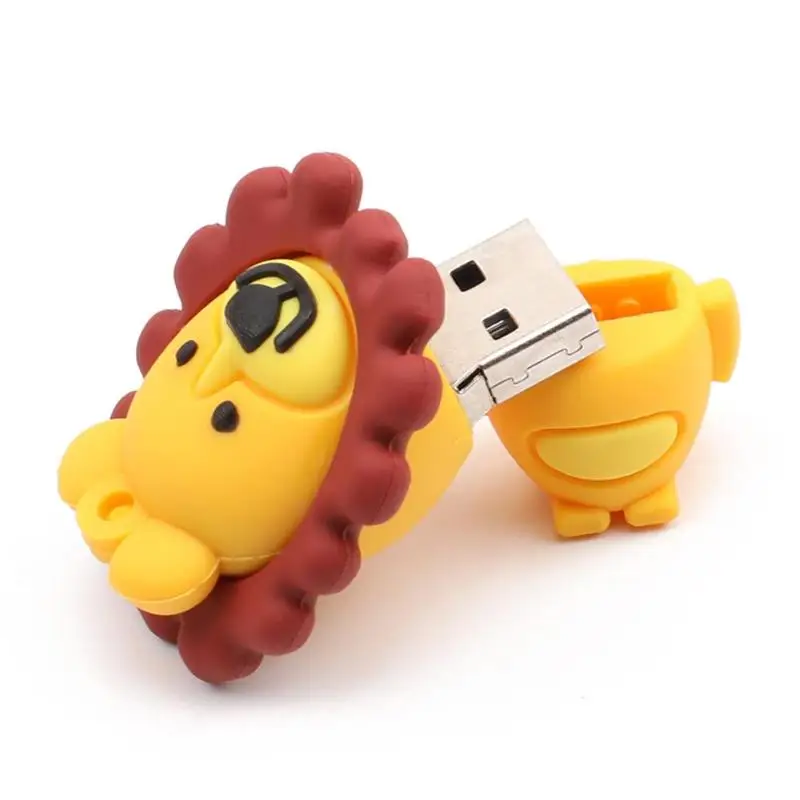 Alloet USB мобильный диск для хранения Мультфильм Лев USB 2,0 8 ГБ/16 ГБ/32 ГБ/64 Гб флэш-накопитель Мини U диск памяти данных ручка для хранения Новый