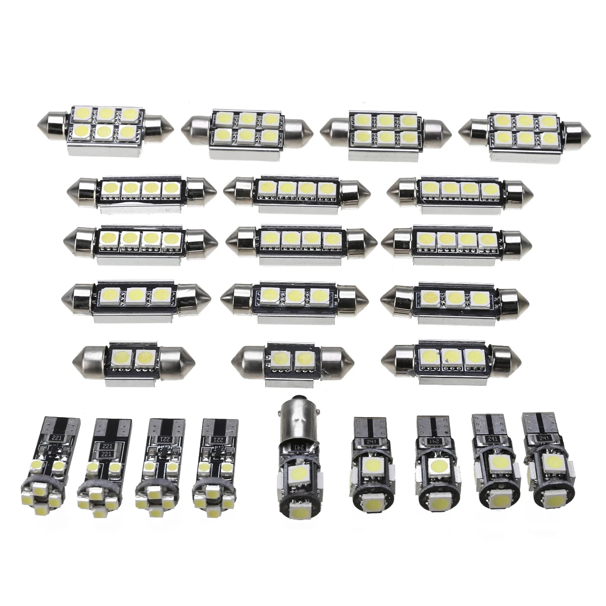 New 25pcs 12V T10 5056 Festoon Car Interior White LED Light Bulb Kit For BMW X5 E70 M 2007-2013