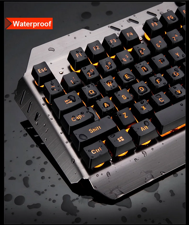 teclas backlit teclados mouse combo metal gamer