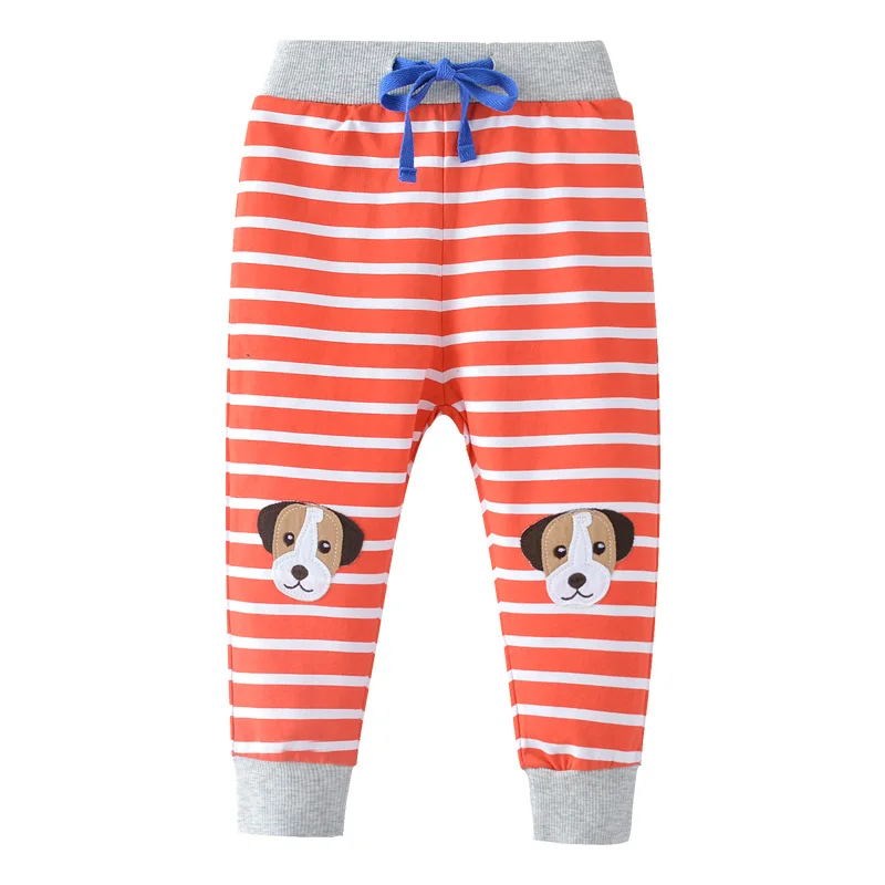 

Boys Pants Trousers Full Length Trousers Stripes Cartoon Sweatpnts Cotton Cute Dog Animals Printed Boy Pants Kids Clothes