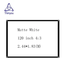 Thinyou 120 inch 4:3 Wall Mounted Projection Screen Projector Curtain for Slides Movies Portable Front Projection HD Screen Thinyou 120 inch 4:3 Wall Mounted Projection Screen Projector Curtain for Slides Movies Portable Front Projection HD Screen