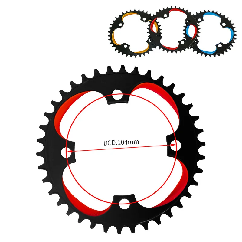 38T велосипедный кривошипный комплект 104 BCD Полый зуб пластины кривошипный рычаг Звездочка цепь колеса шатун для горного велосипеда с BB части велосипеда