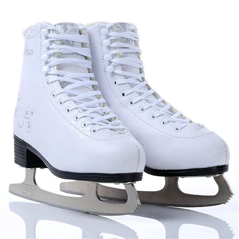 Коньки с цветочным ножом для хоккея из кожи|leather ice skates|ice skatingprofessional skates |