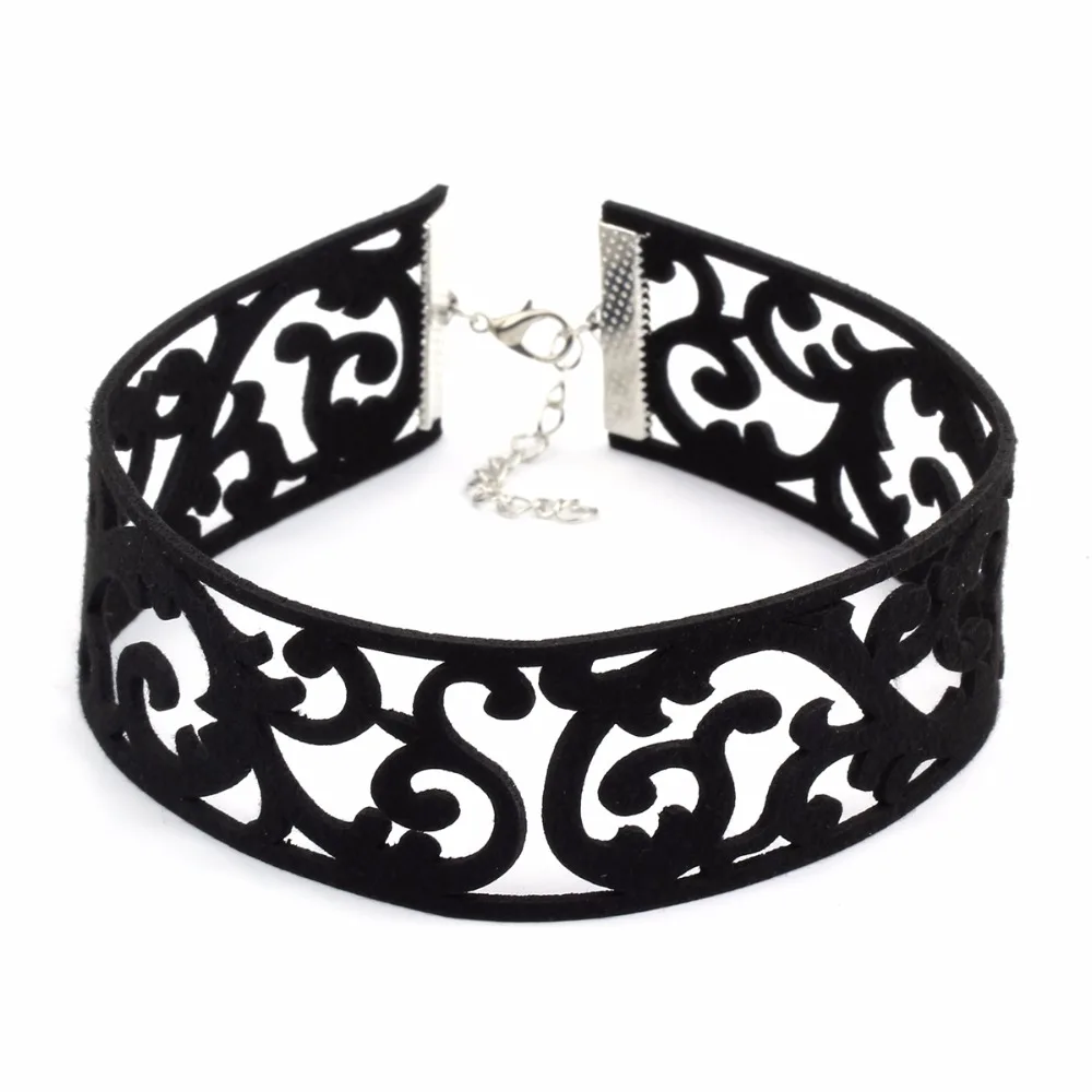 

Black Goth Choker Necklace Women Sexy Velvet Chokers Necklace Chain Choker Collar Femme Collier Bijoux Statement Necklace NR3744