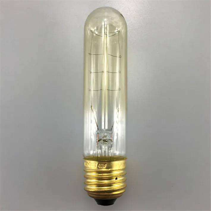 10 шт 40 W Классическая Винтаж Ретро E27 нити T10 Эдисон лампочка теплый белый AC110V/220 V Античная лампа накаливания Эдисон свет
