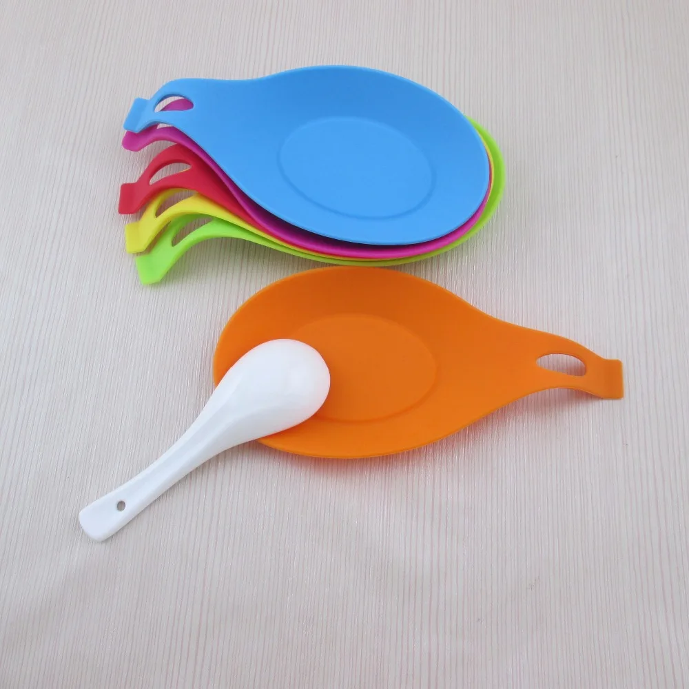 

Heat Resistant Non-stick Silicone Spoon Spatula Cooking Kitchen Placement Gadget