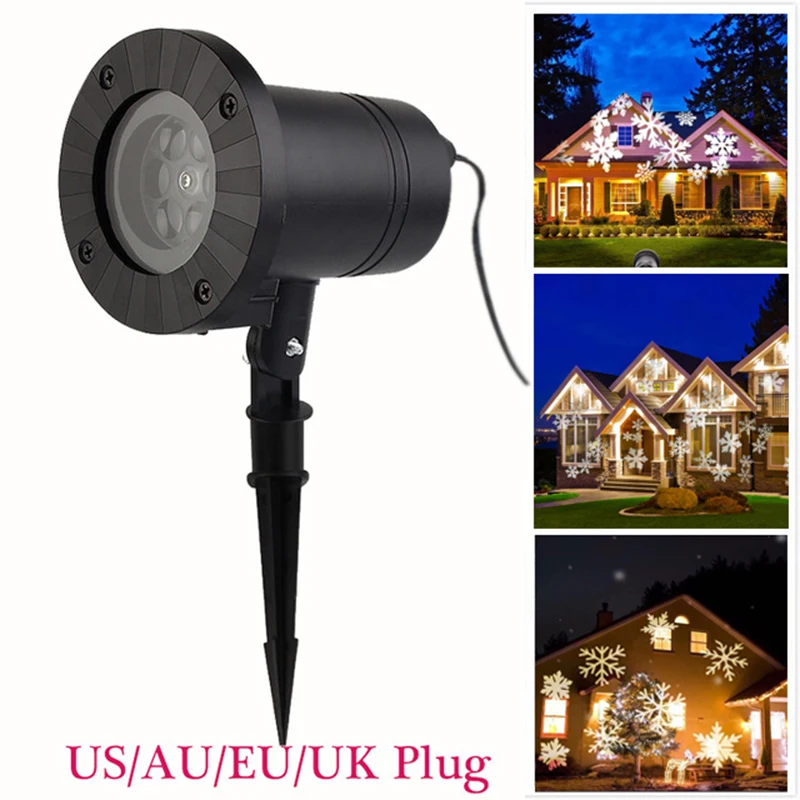 Waterproof Moving Snow Laser Projector Lamp Snowflake LED New Year Party/Christmas Projector lights Outdoor Garden Lamp Waterproof Moving Snow Laser Projector Lamp Snowflake LED New Year Party/Christmas Projector lights Outdoor Garden Lamp