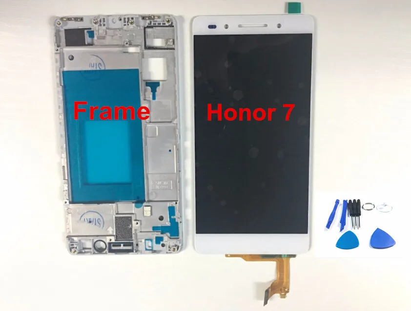 5,2 '' протестированный ЖК-дисплей для Honor7, сенсорный ЖК-экран с дигитайзером в сборе, рамка с бесплатными инструментами для huawei Honor 7