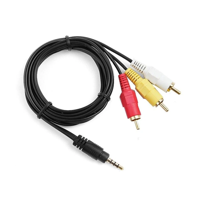 Câble audio vidéo Jack 3.5mm mâle vers 3 RCA mâle 1m