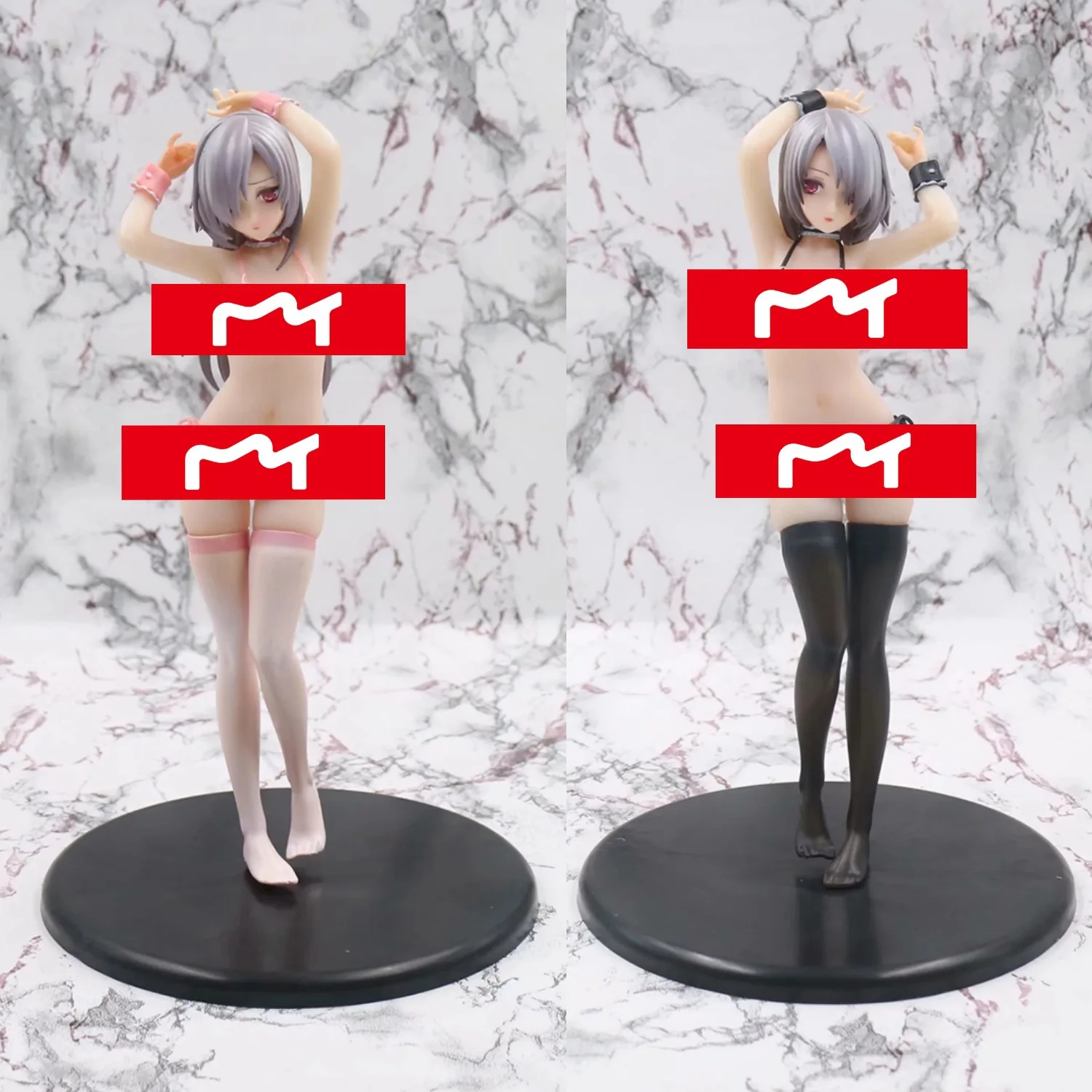 

24cm Q-six swimsuit Long Hair & short hair ver Sexy girls Anime PVC Action Figures toys Anime figure Toys For Kids children gift