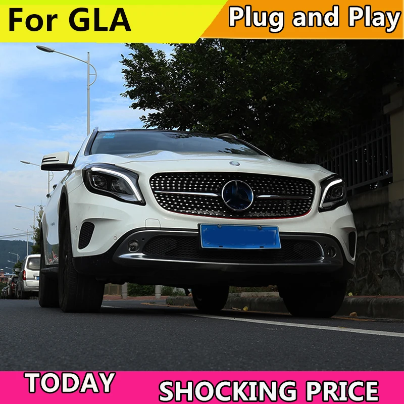 Car Styling Head Lamp For Benz Gla 200 220 260 2015 2016 2018 Headlights All Led Headlight Daytime Running Light Drl Bi Led Lens