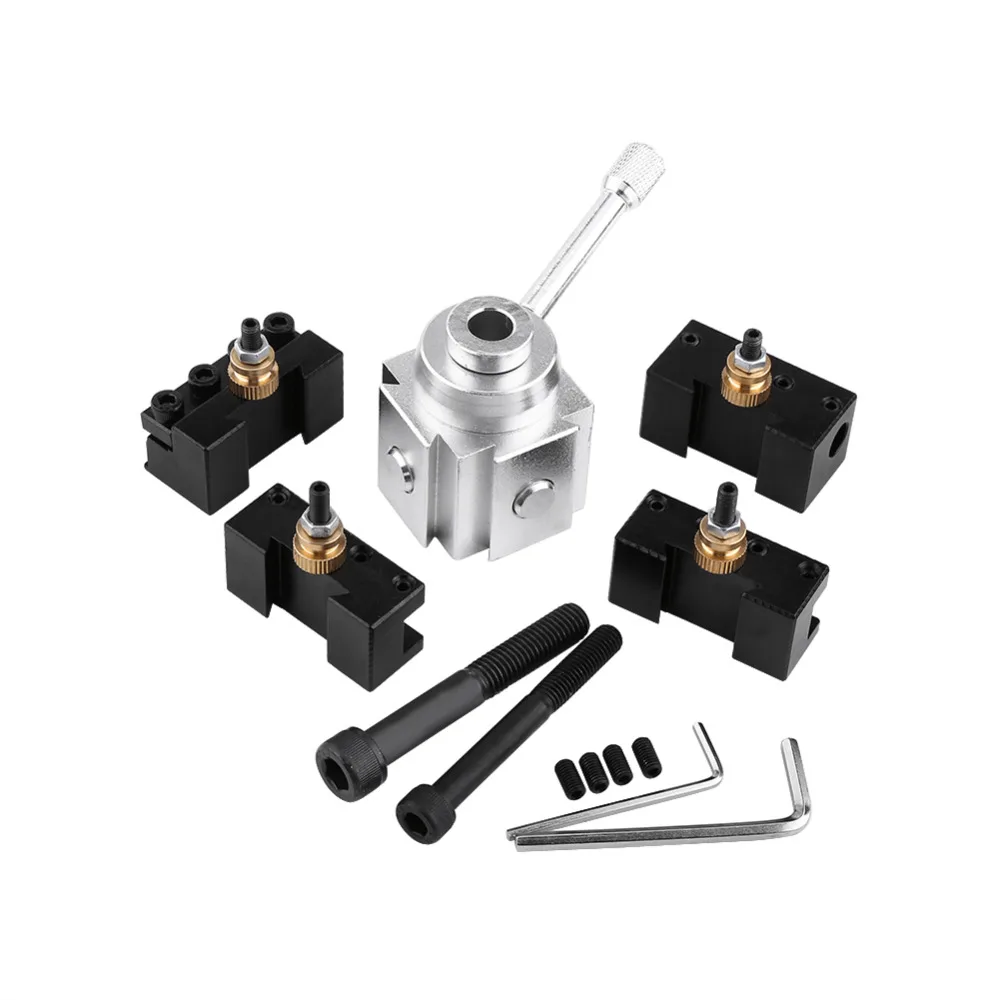 

Aluminum Alloy Quick Change Mini Lathe Tool Post and Holders Screw Kit Set With High Quality