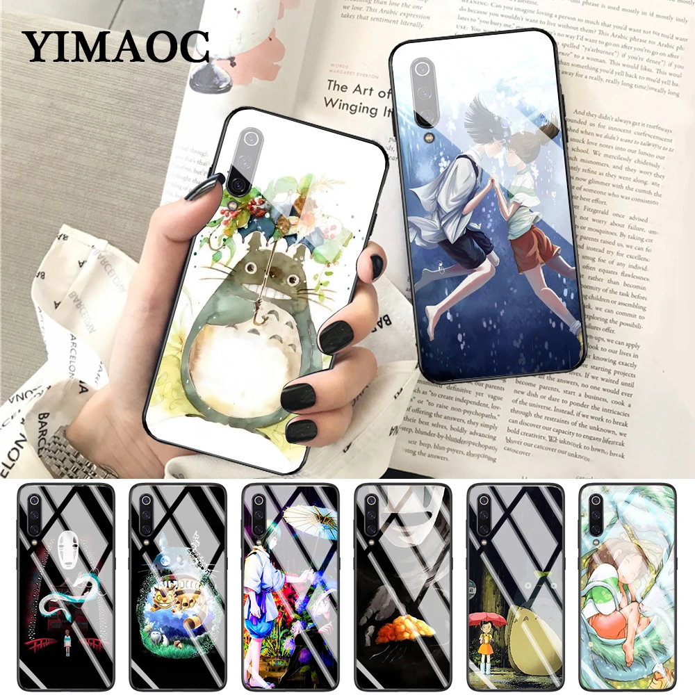 YIMAOC Тоторо Унесенные призраками Ghibli Аниме Миядзаки Стекло чехол для Xiaomi Redmi 4x 6A