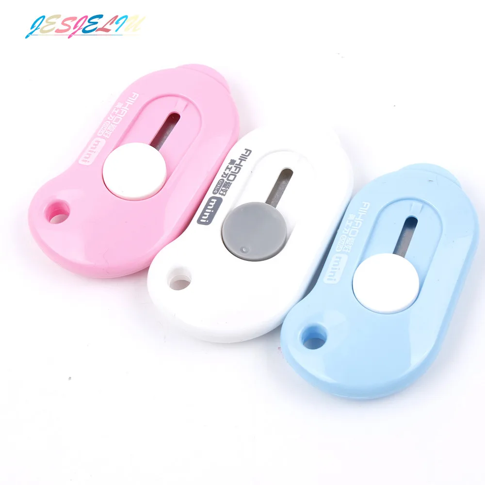 

Useful Mini Candy-Colored Plastic Utility Knife Portable Paper Cutter Cutting Paper Letter Opener Office Stationery