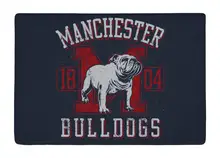Floor Mat Vintage Navy and Red Bulldog Print Non-slip Rugs Carpets alfombra For Indoor Outdoor living kids room
