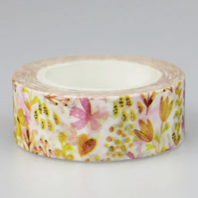 

1.5cm Cute butterfly flower Adhesive Tape for Scrapbooking DIY Craft Sticky Deco Masking Japanese Paper Washi Tape