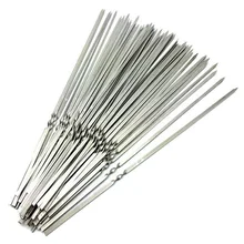 28.5cm Stainless steel flat barbeque stick bbq skewers kebab 100pcs/lot