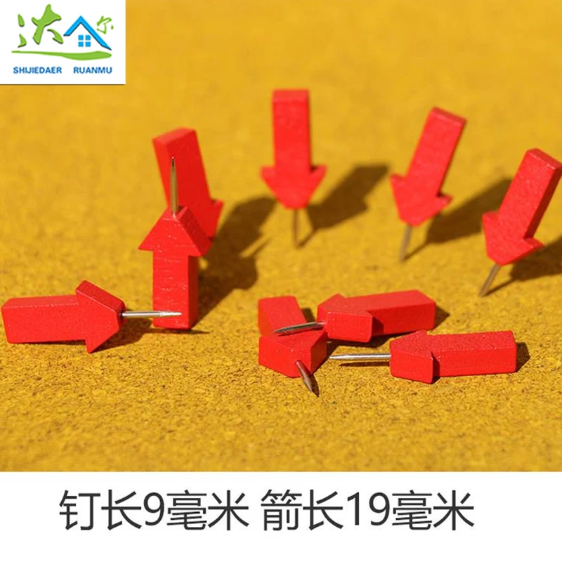 

20PCS Wood Thumbtack Arrow Thumbtack Nail Cork Pushpin Photo Wall