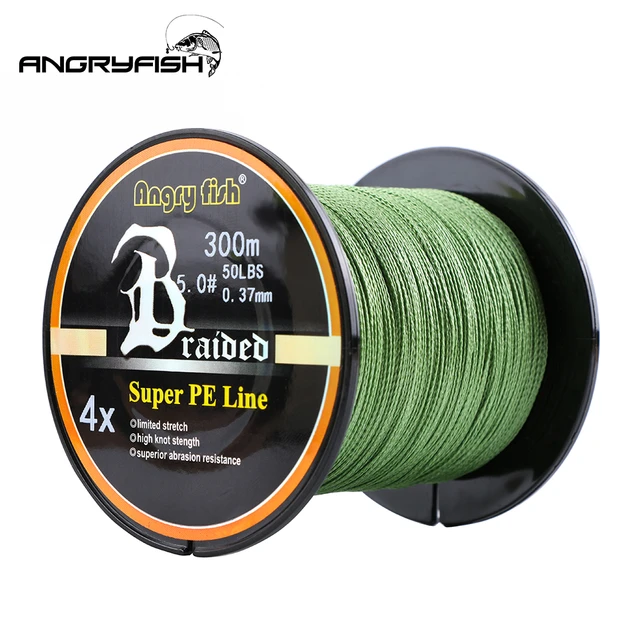 ANGRYFISH 300 Meters 4 Strands 10-80LB Braided Fishing Line PE Multilament Braid  Lines wire Smoother Floating Line - AliExpress