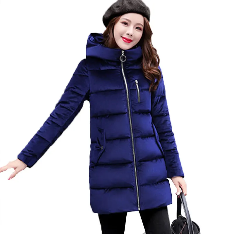 Qualité Supérieure Velours Épais 2019 Chaud Taille Capuche Pull Femmes Parkas 134 Veste À red Grande Black Femelle Manteau De Vers Le D'hiver Coton Bas Or blue Jacket Nouvelles Cq0zx6wzZ