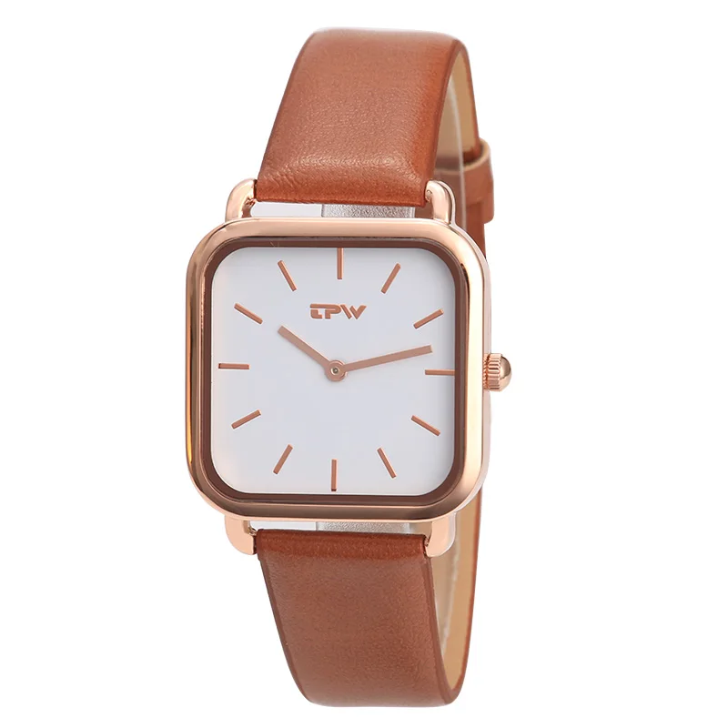 Causal Watches For Womens Leather Alloy Quartz Wrist Watch Clock Montre Femme square watch relogio feminino vintage