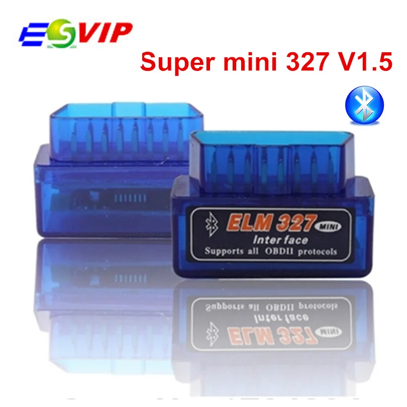 Хит продаж супер мини ELM327 Bluetooth V1.5 OBD2 авто код читателя ELM 327 работает на Andriod ELM 327 Бесплатная доставка