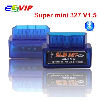 

Hot selling Super Mini ELM327 Bluetooth V1.5 OBD2 auto code reader ELM 327 Works on Andriod ELM 327 Free shipping