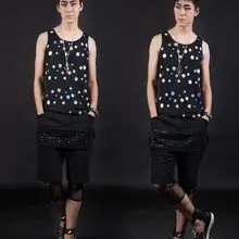 Вся сеть Ограниченная серия жилетов мужская индивидуальность точка ds Модные мужские, зауженные, повседневные мужские жилеты фабричное соединение одежды