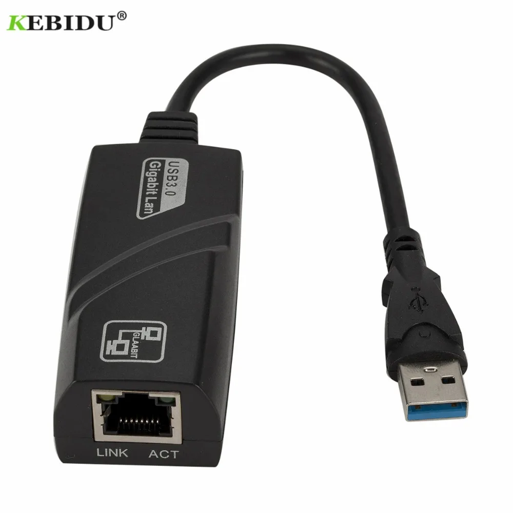 KEBIDU Ethernet RJ45 сетевая карта проводной USB 3,0-Gigabit Ethernet RJ45 LAN(10/100/1000) Мбит/с сетевой адаптер для ПК