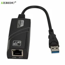 KEBIDU filaire USB 3.0 à Gigabit Ethernet RJ45 LAN (10/100/1000) Mbps adaptateur réseau Ethernet carte réseau pour PC en gros