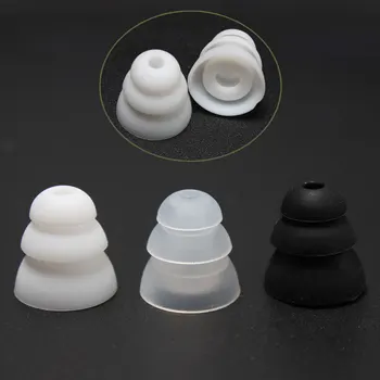 

10pcs/5pairs Three Layer Silicone In-Ear Earphone Covers Cap Replacement Earbud Bud Tips Earbuds 3 Sizes (S M L )